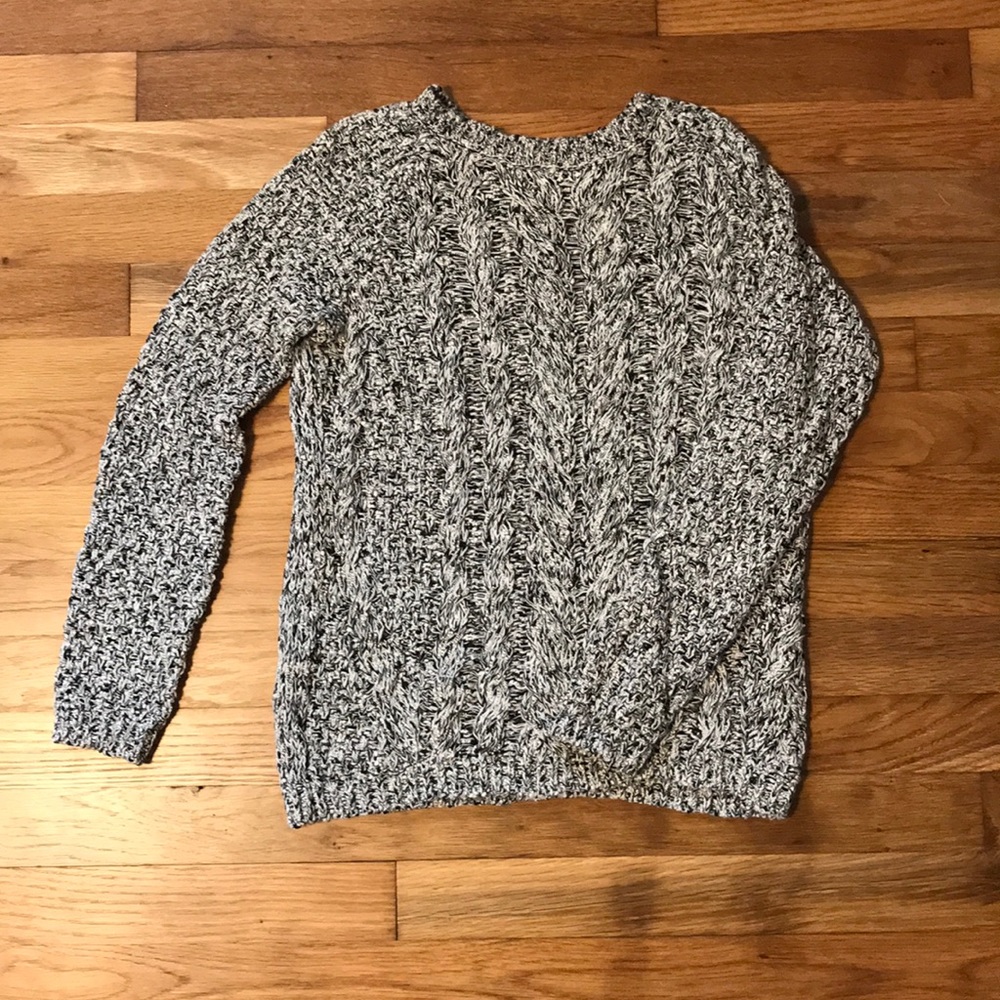 Daniel Cremieux Open Knit Black & White Sweater XS